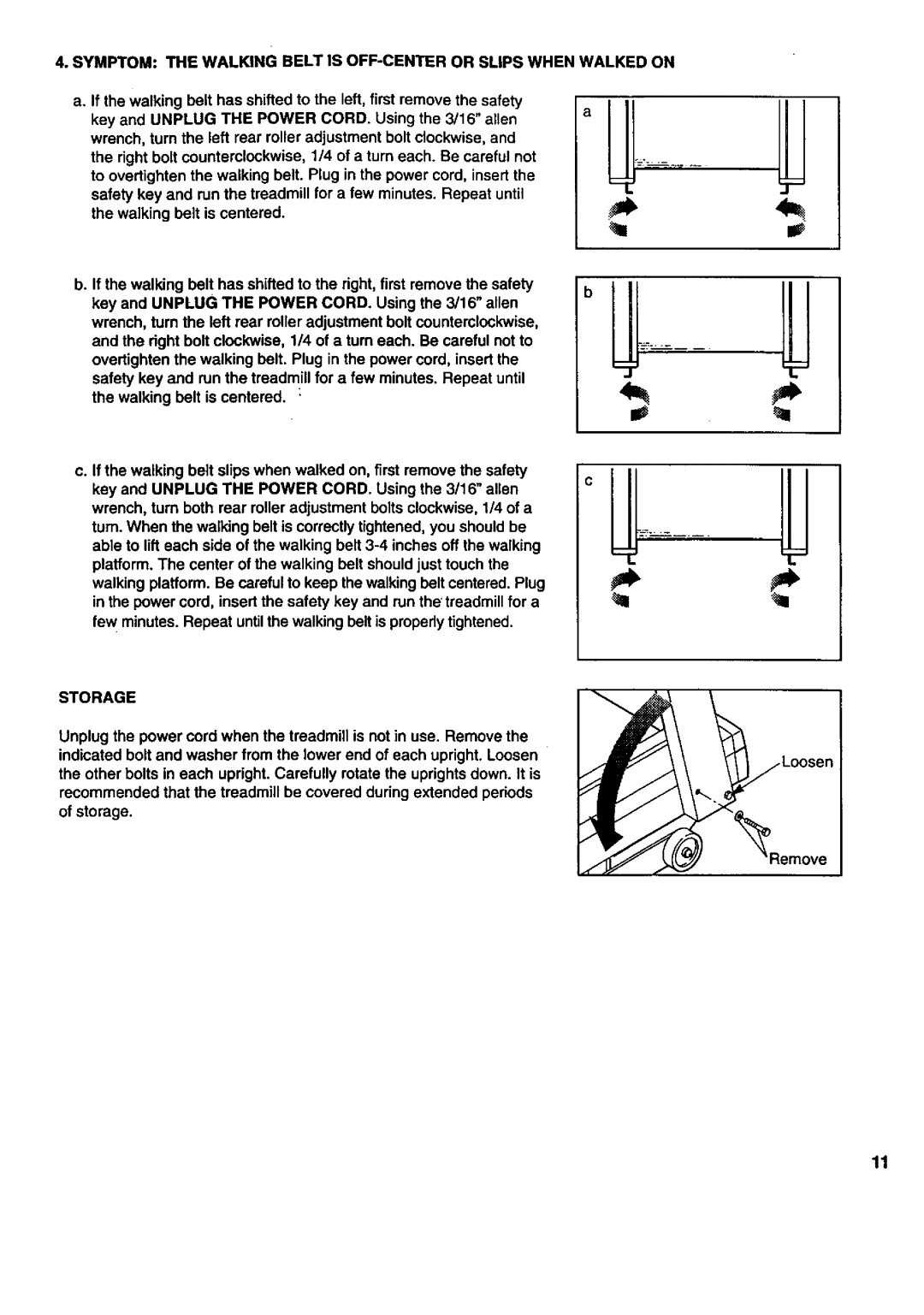 Sears 831 297241 owner manual Storage 