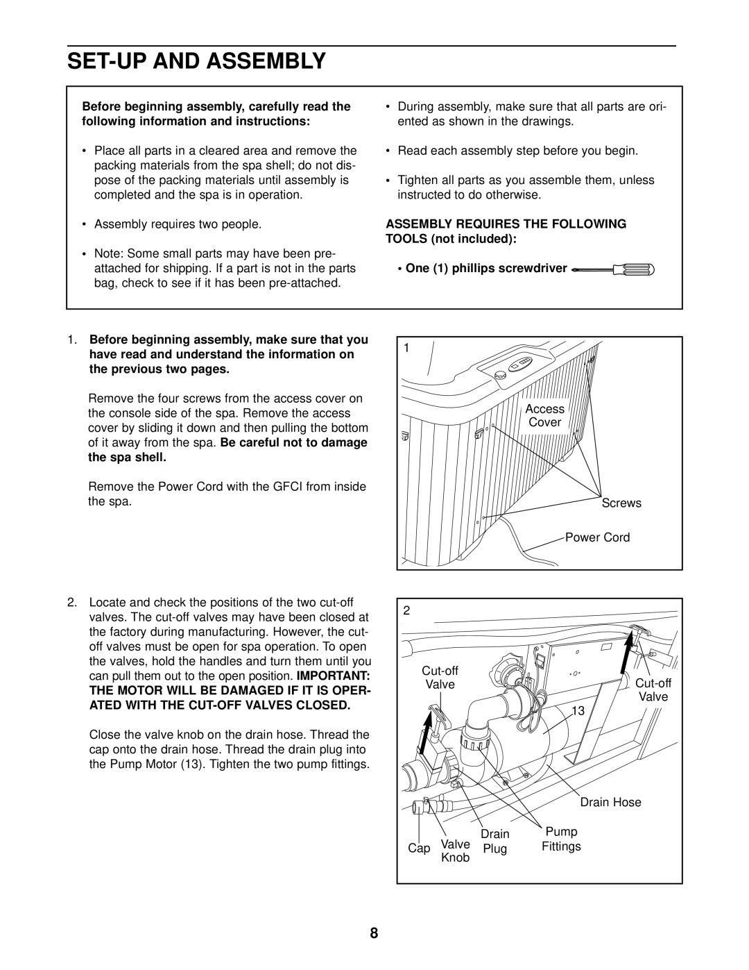 Sears 831.105021 user manual SET-UP and Assembly, Assembly Requires the Following 