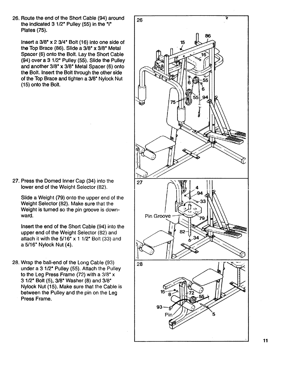 Sears 831.15931 owner manual Long Cable Under 