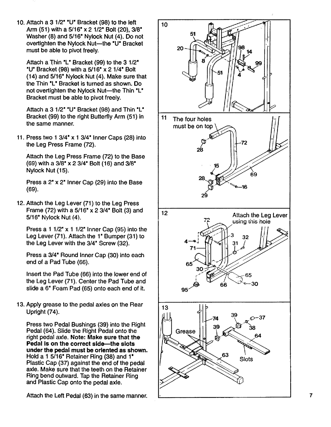 Sears 831.15931 owner manual With a 3/8 x 2 3/4 Bolt 16 and 3/8 Nylock Nut, Four holes Must be on t 2916 