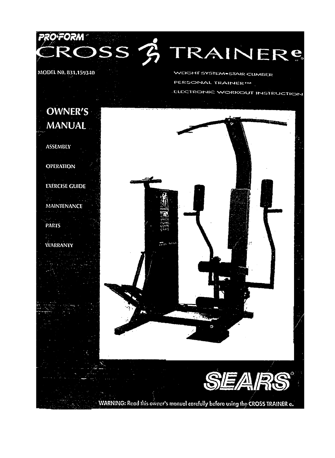 Sears 831.15934 manual 