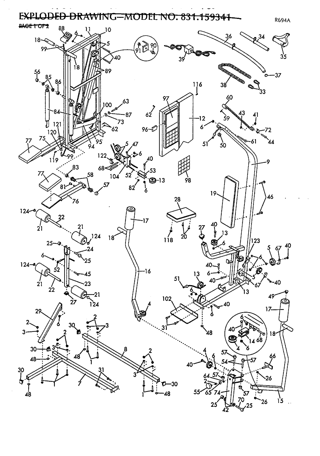 Sears 831.159341 manual Nn,pl-,-, DRAWiNG-MODEL no 