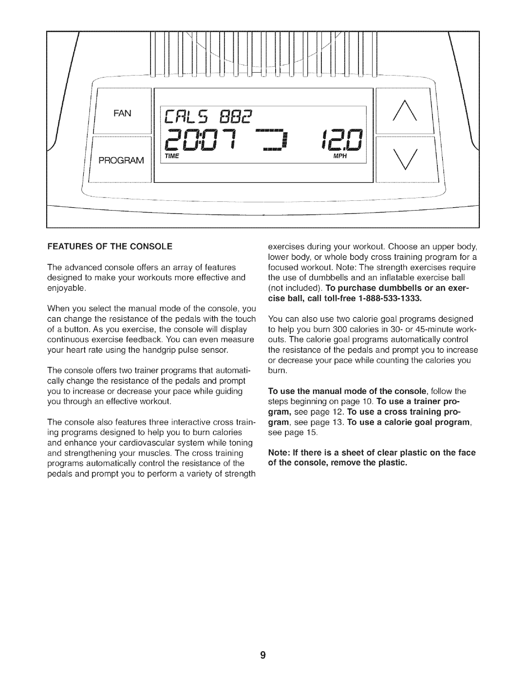 Sears 831.21641.1 user manual Uc, .. £M, Features of the Console 