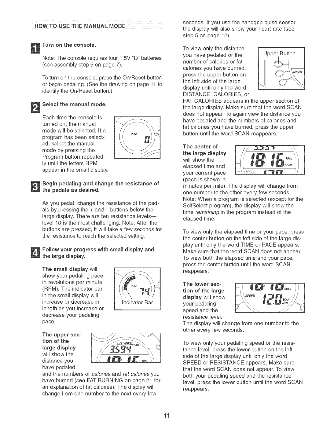 Sears 831.283521 user manual Howto USE the Manual Mode 