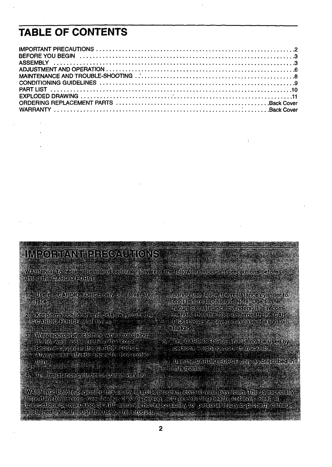 Sears 831.28742 user manual Contents 