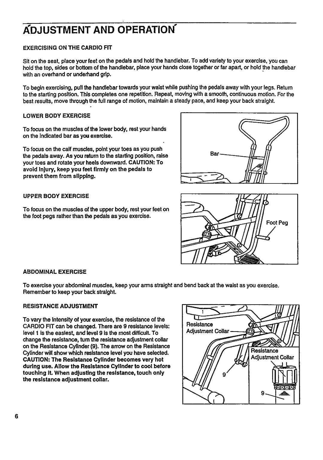 Sears 831.287627 user manual Kdjustment and Peration 