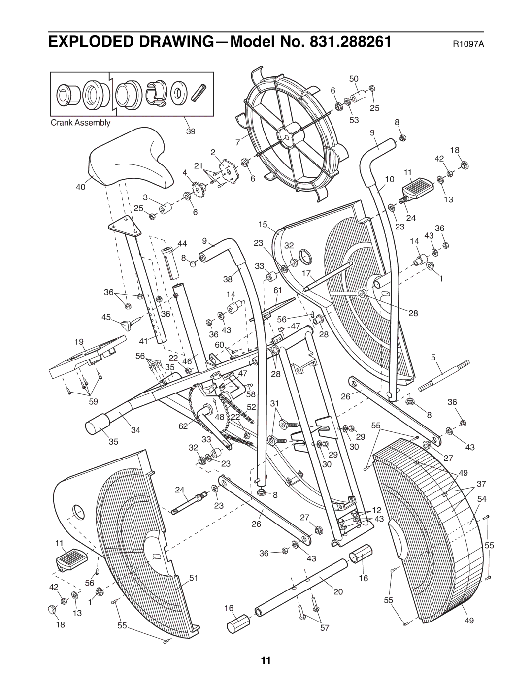 Sears 831.288261 user manual Exploded DRAWINGÑModel No 