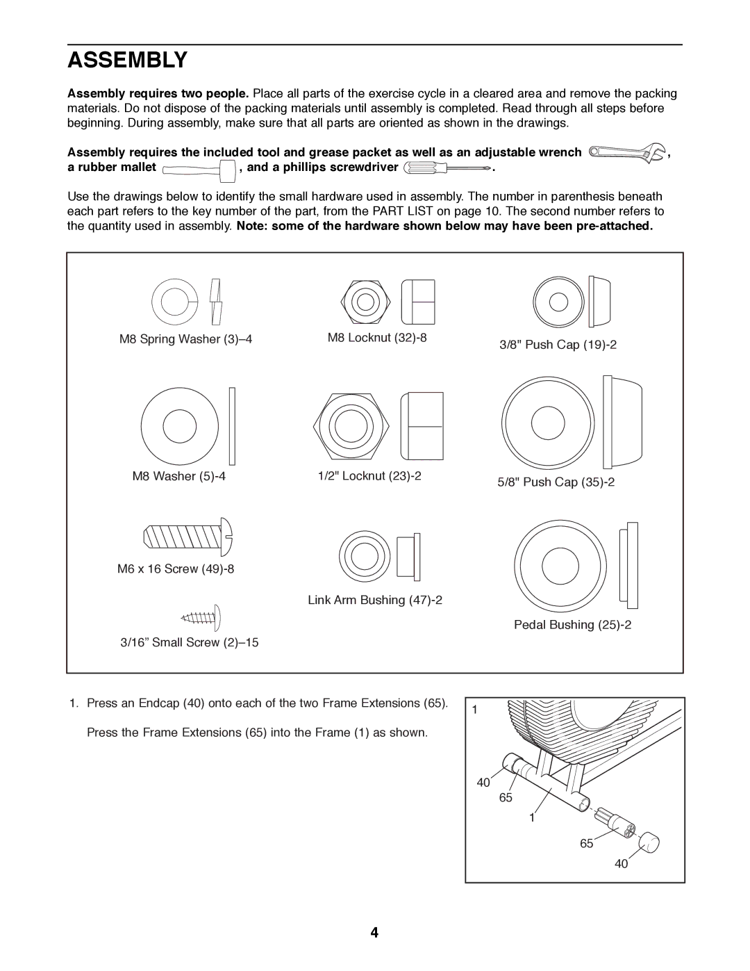 Sears 831.288264 manual Assembly 