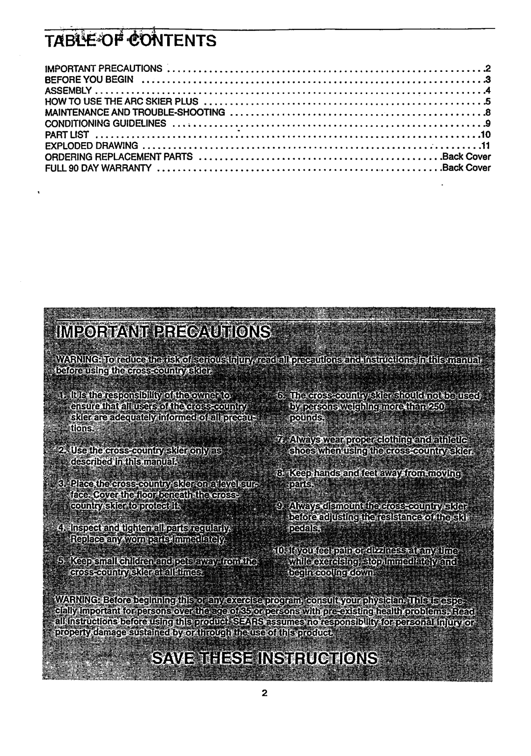 Sears 831.29074 user manual Tabz Ki = 3 Ntents 