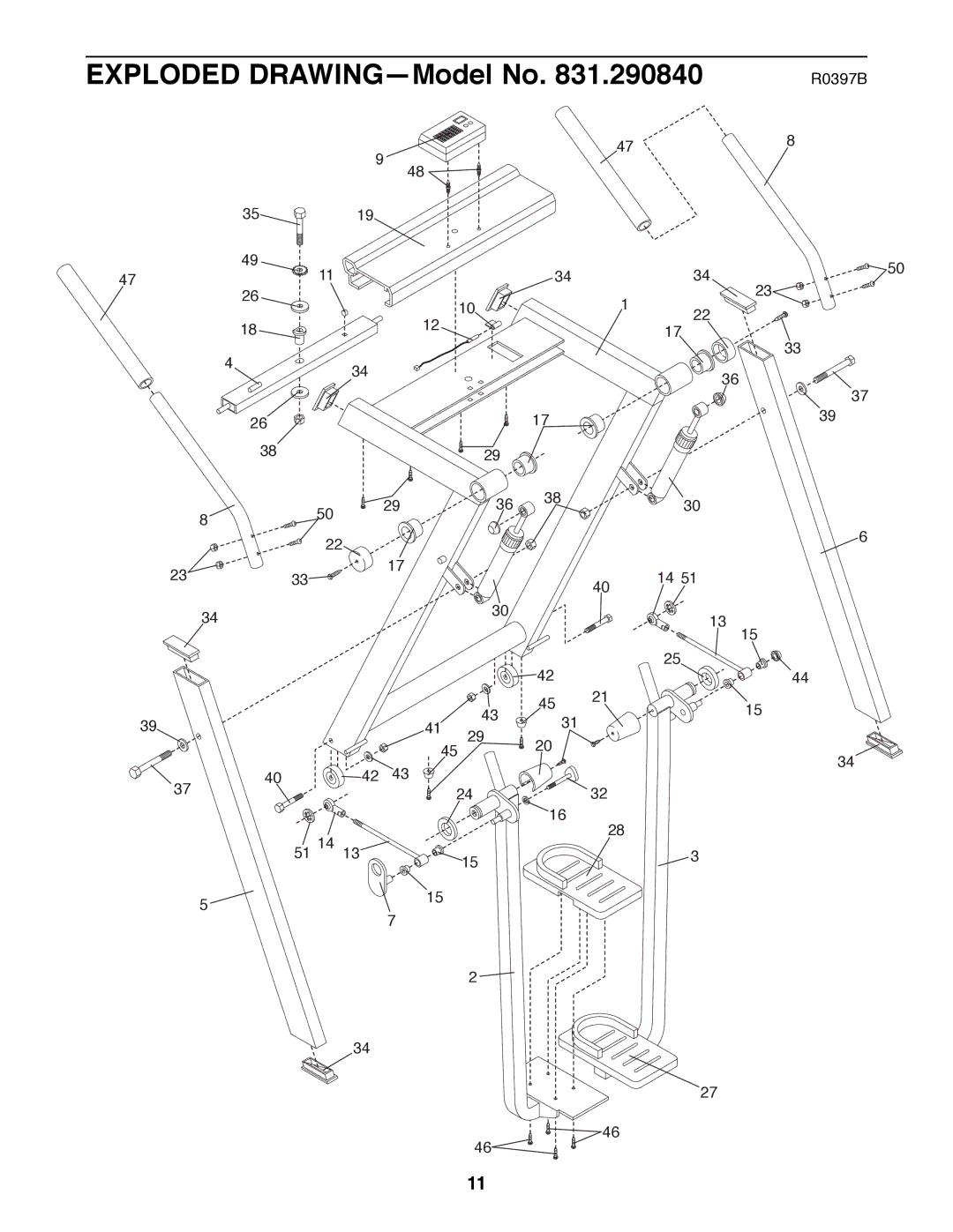 Sears 831.290840 user manual Exploded DRAWINGÑModel No 