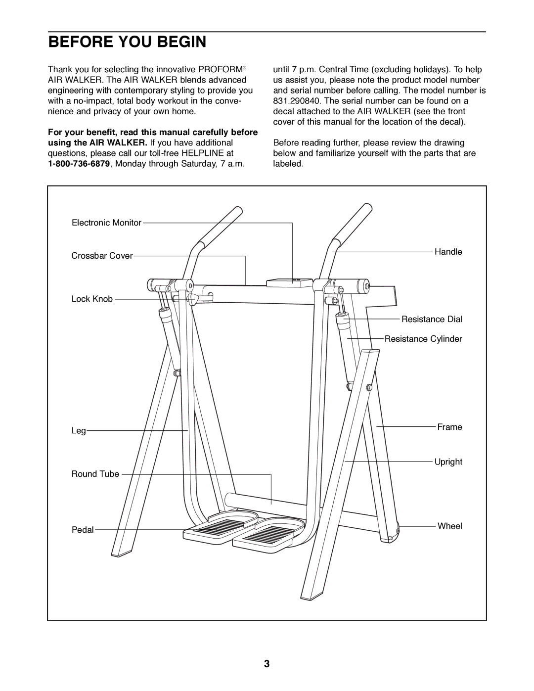 Sears 831.290840 user manual Before YOU Begin 