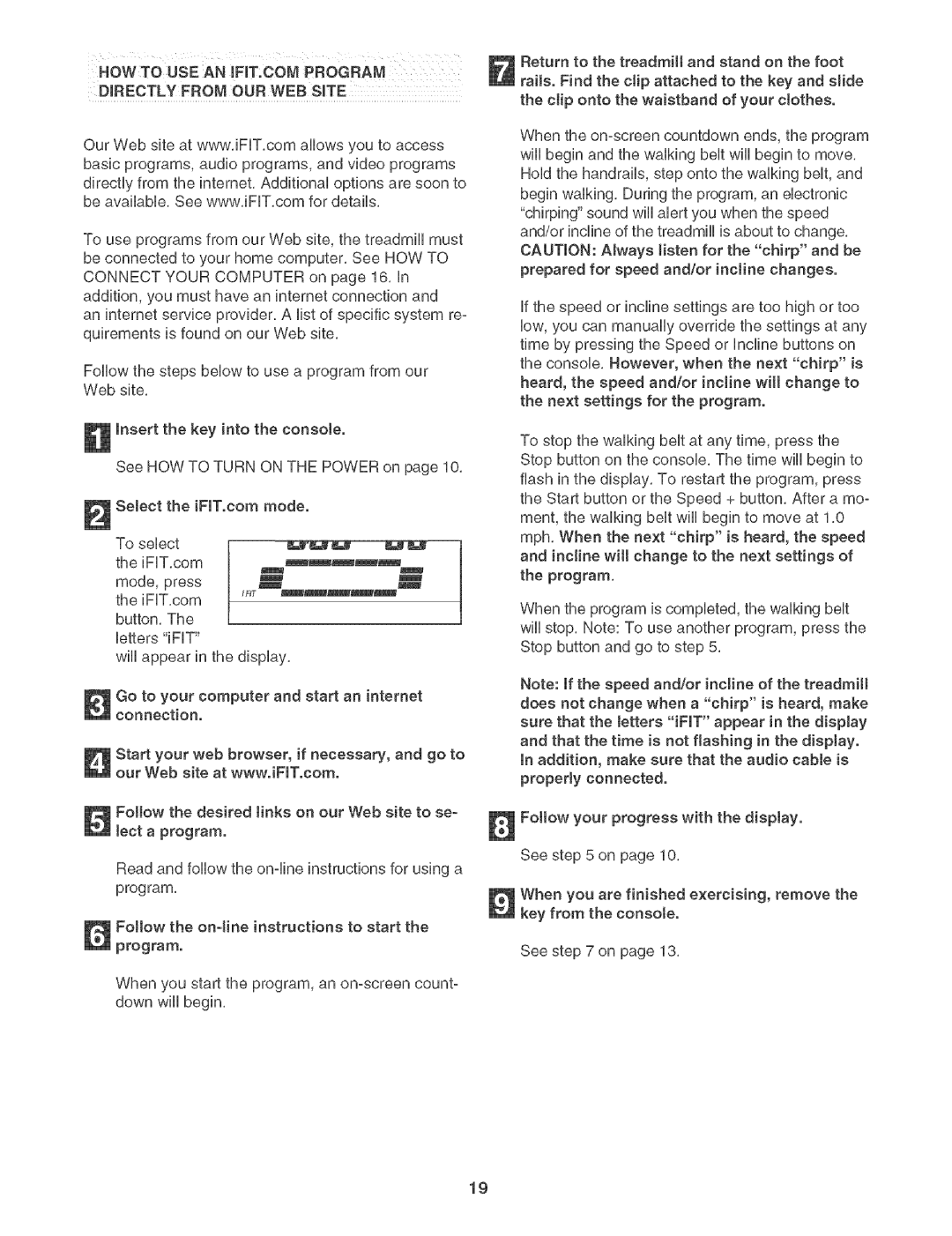 Sears 831.29506 user manual HOW Touse AN Ifitcom Program 