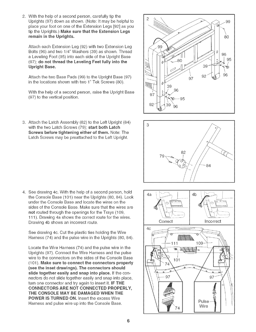 Sears 831.29506 user manual AttacheachExtensionLeg92withtwoExtensionLeg 