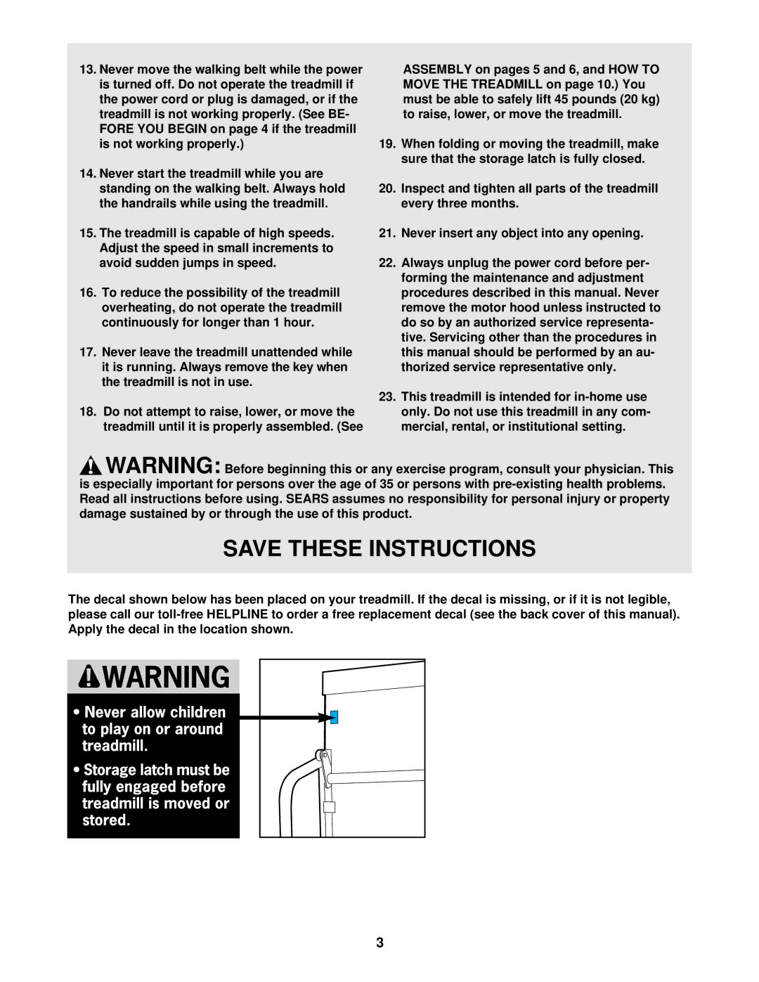 Sears 831.297140 user manual 