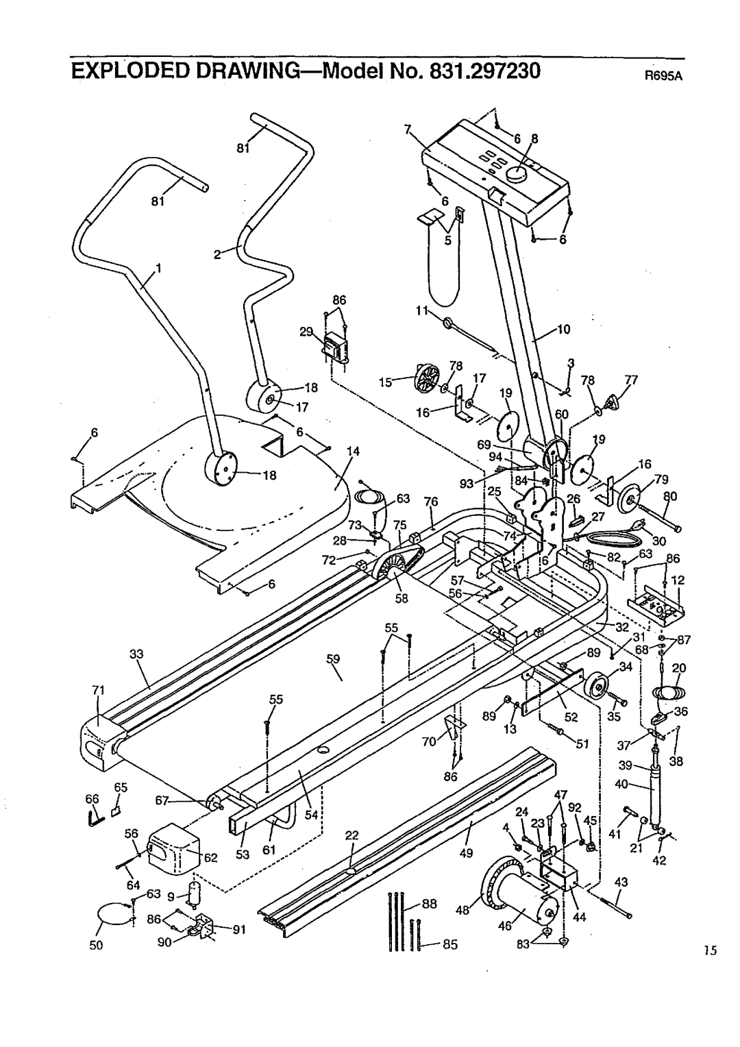 Sears 831.29723 owner manual Exploded DRAWING--ModelNo 