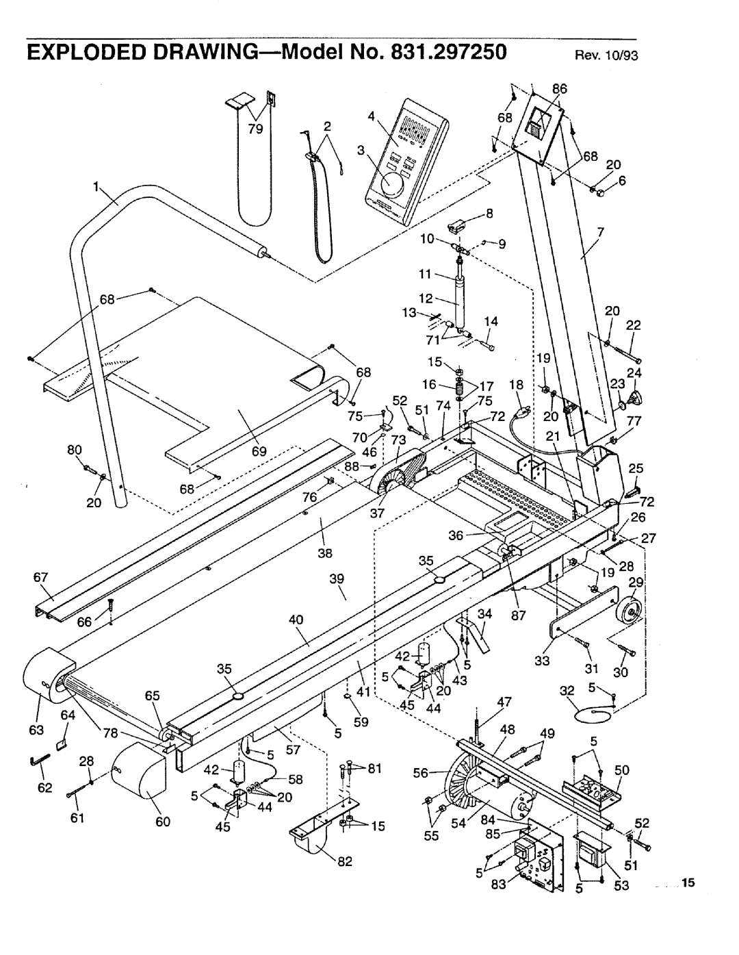 Sears 831.29725 owner manual Exploded DRAWINGmModel No 