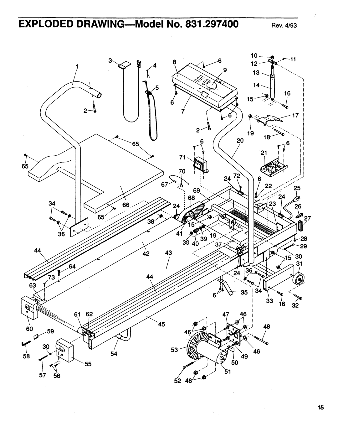 Sears 831.2974 owner manual Exploded DRAWING.--Model No 