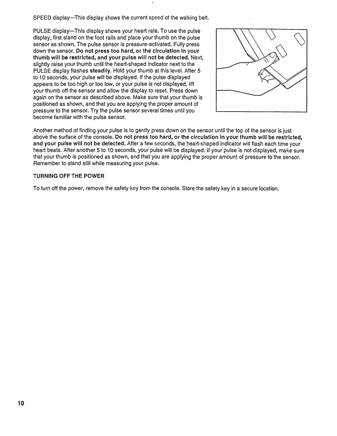 Sears 831.297451 owner manual Turning OFF the Power 