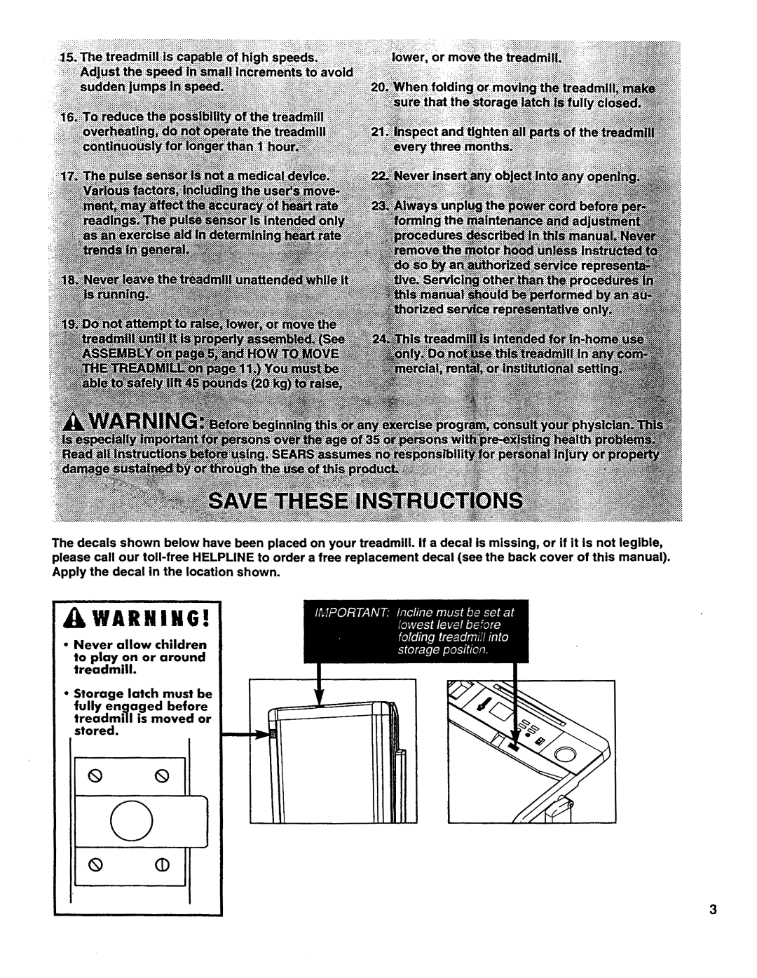 Sears 831.297662 user manual Warhihg 