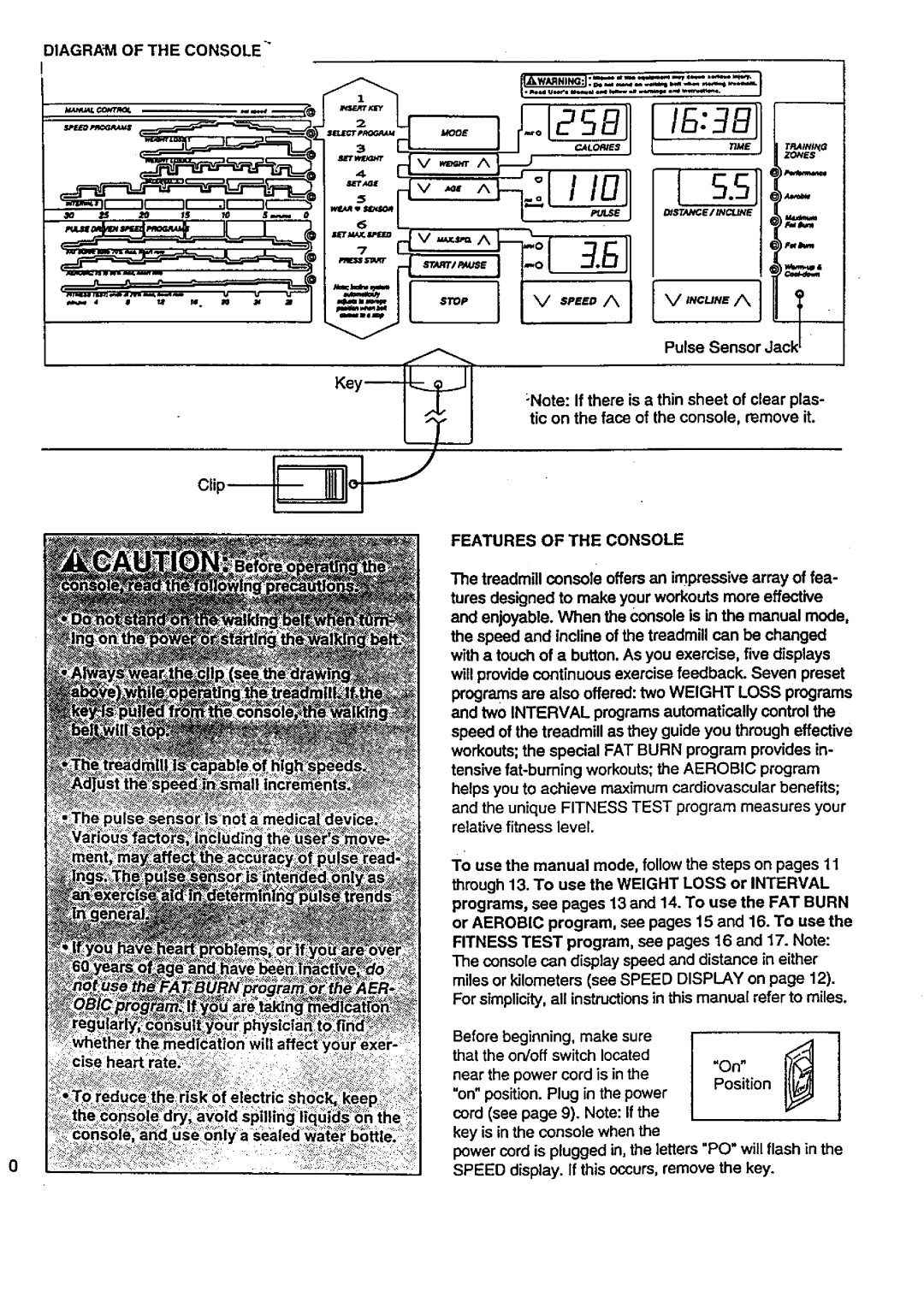 Sears 831.29776 user manual Iagramoftheconsole, Features of the Console 