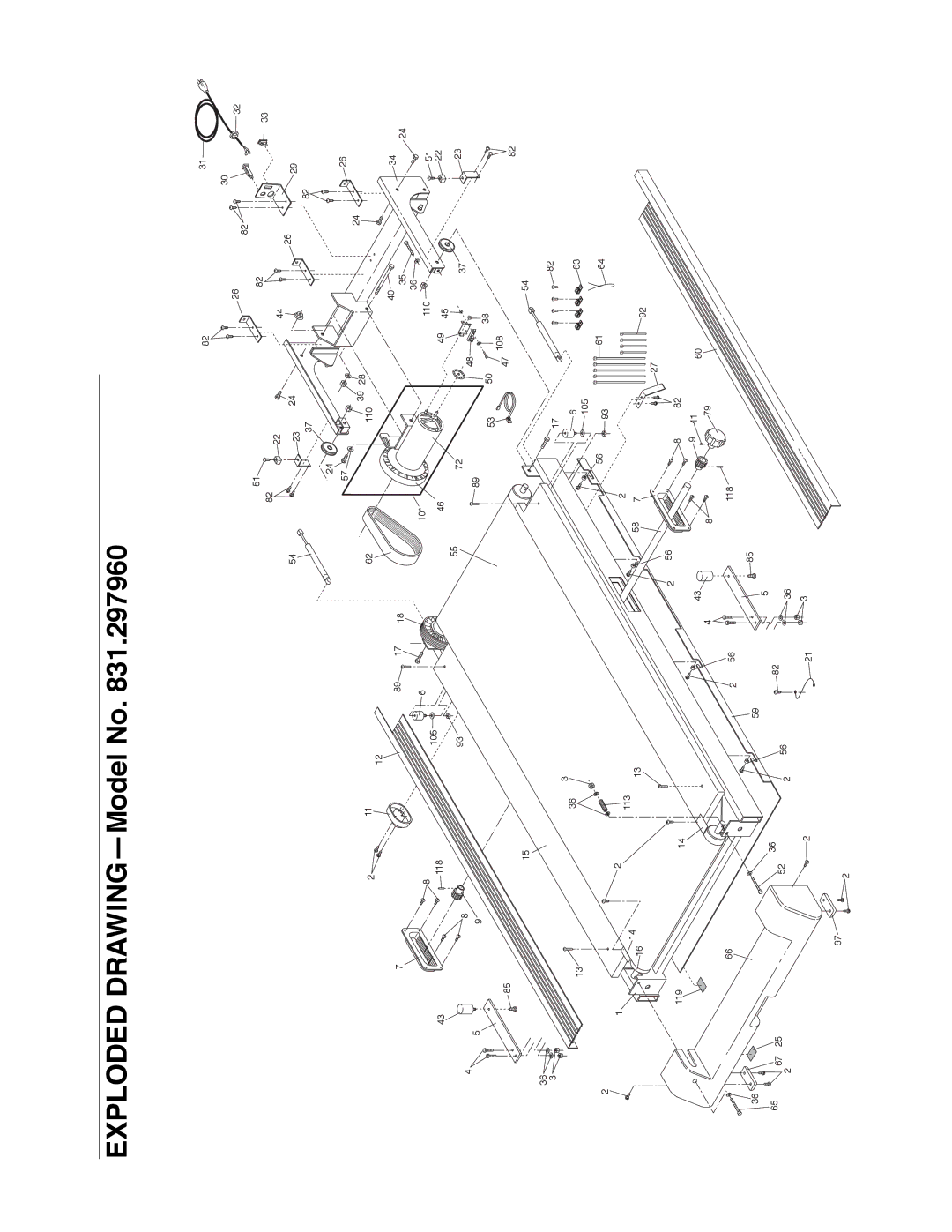 Sears 831.297960 user manual Exploded DRAWINGÑModel No 