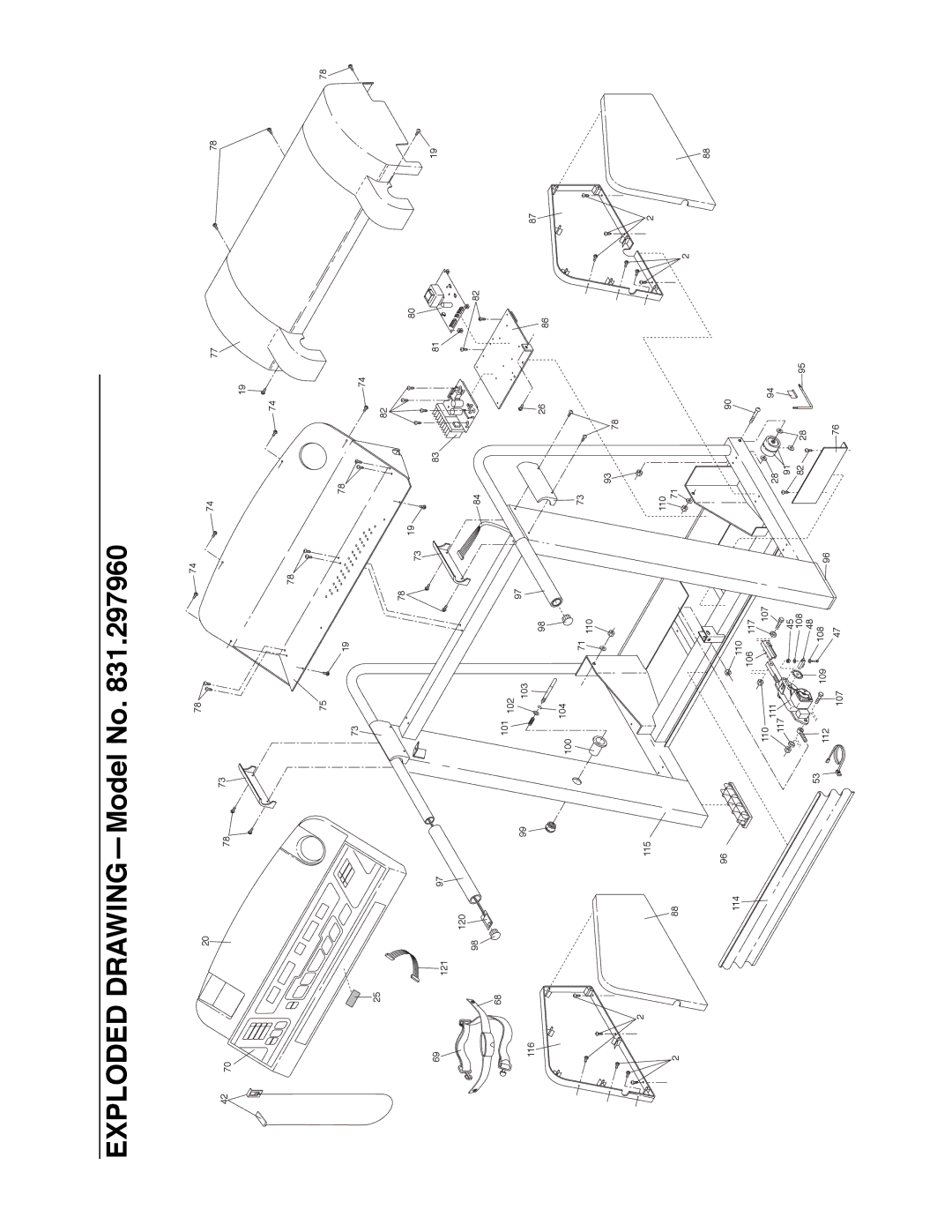 Sears 831.297960 user manual Exploded DRAWINGÑModel No 