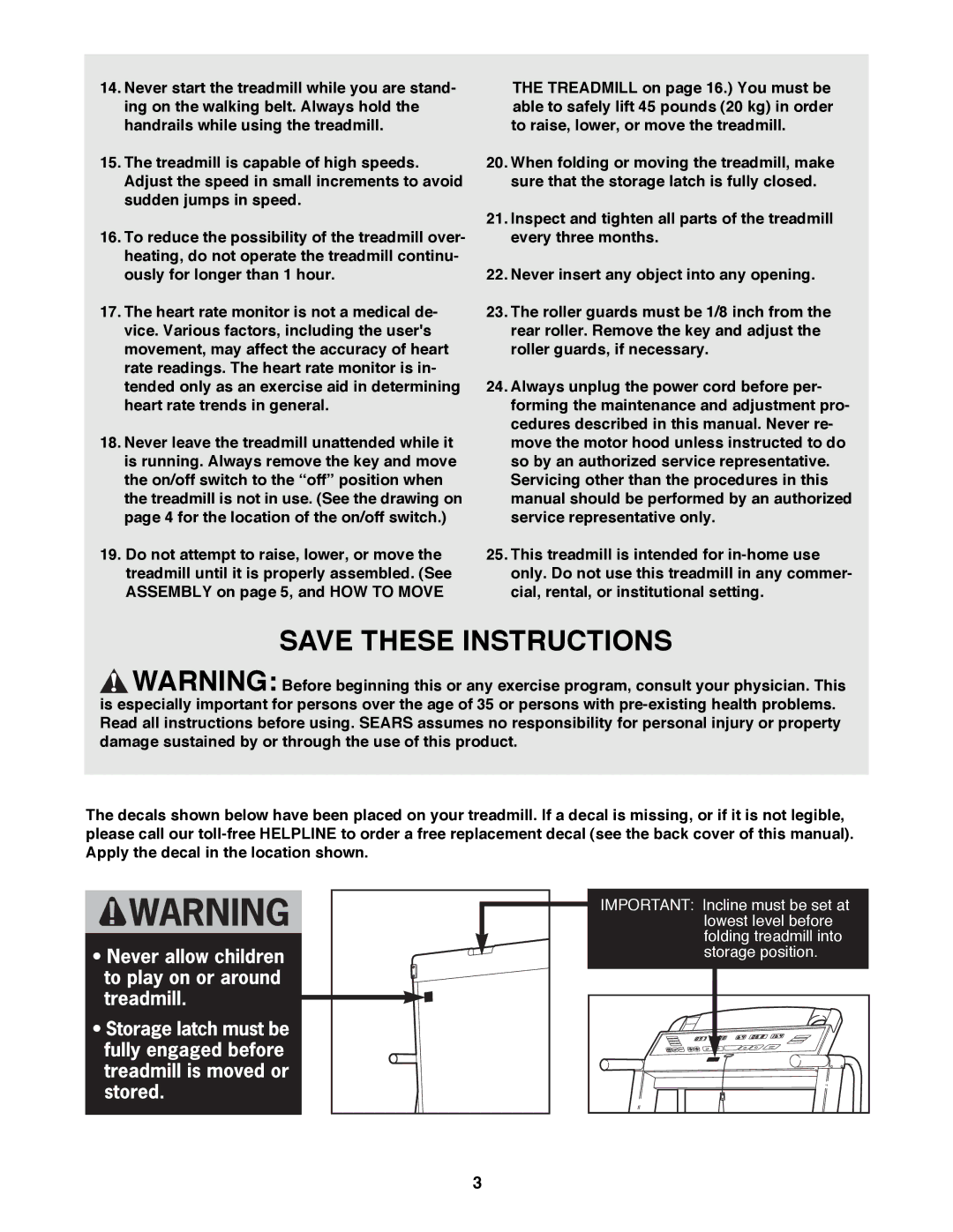 Sears 831.297960 user manual 