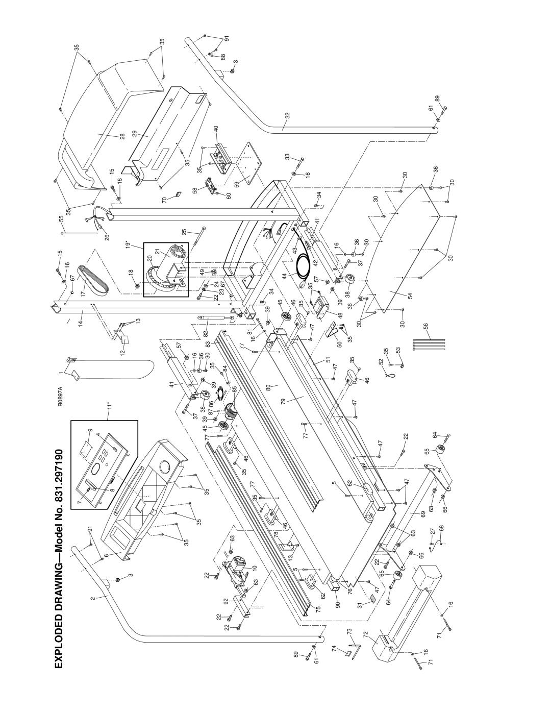 Sears 850 user manual Exploded DRAWING-Model No 