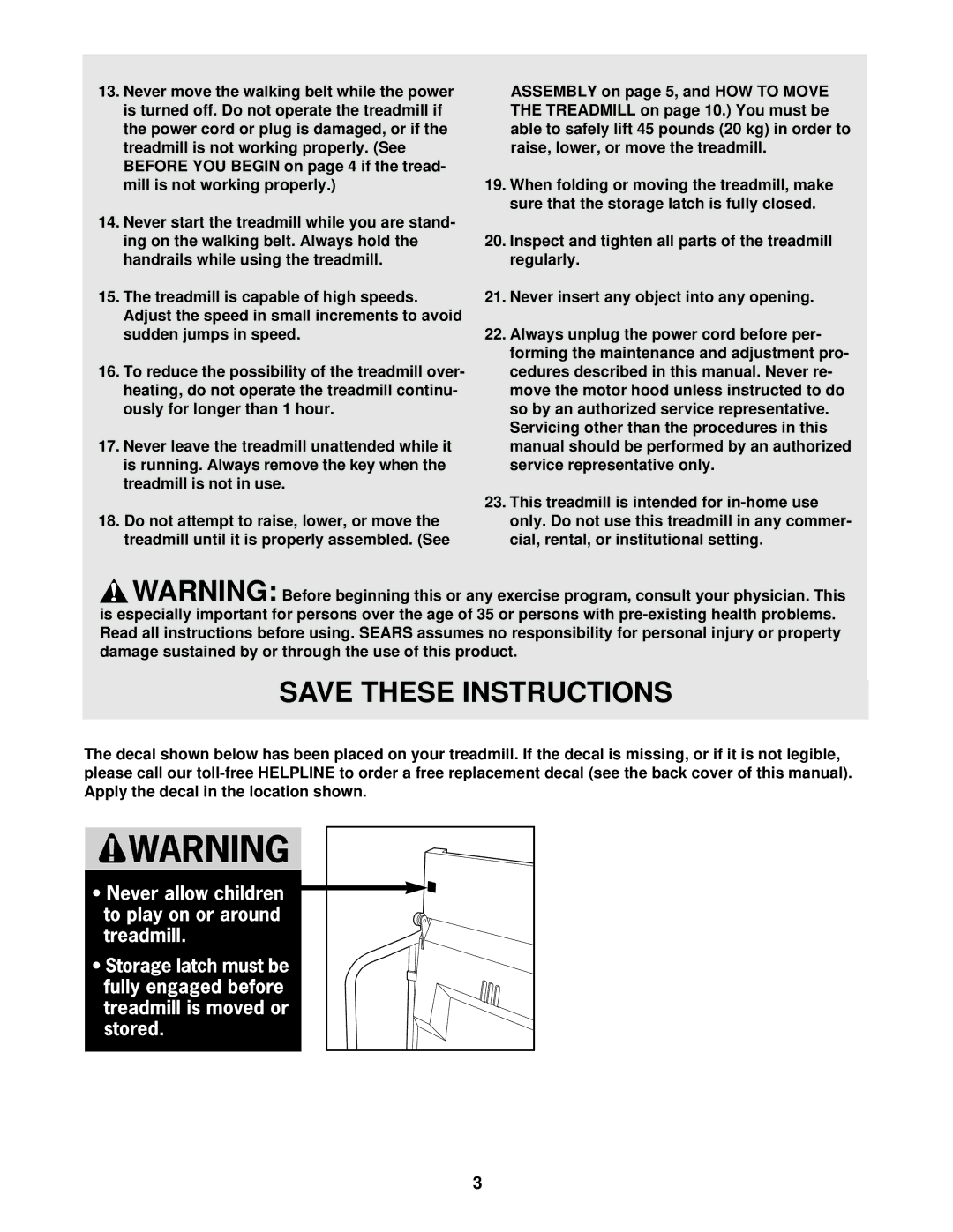 Sears 850 user manual 