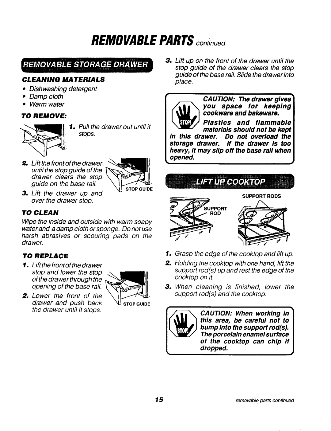 Sears 911. 62041, 911. 62078, 911. 62071, 911. 62048 owner manual To Remove 