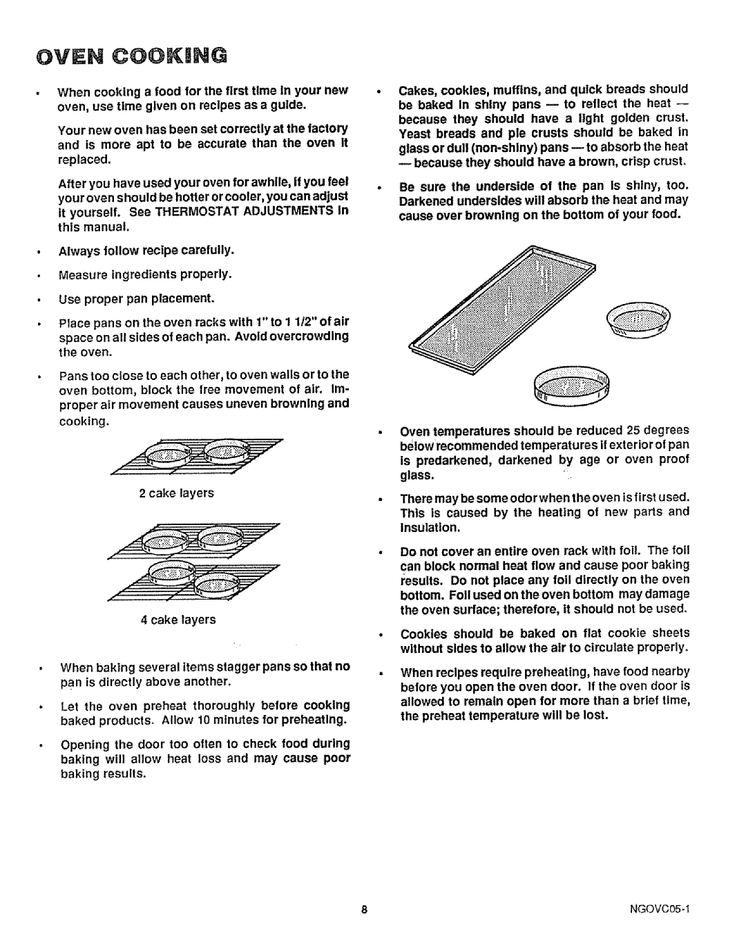 Sears 911.363209 warranty Oven COOKmNG 