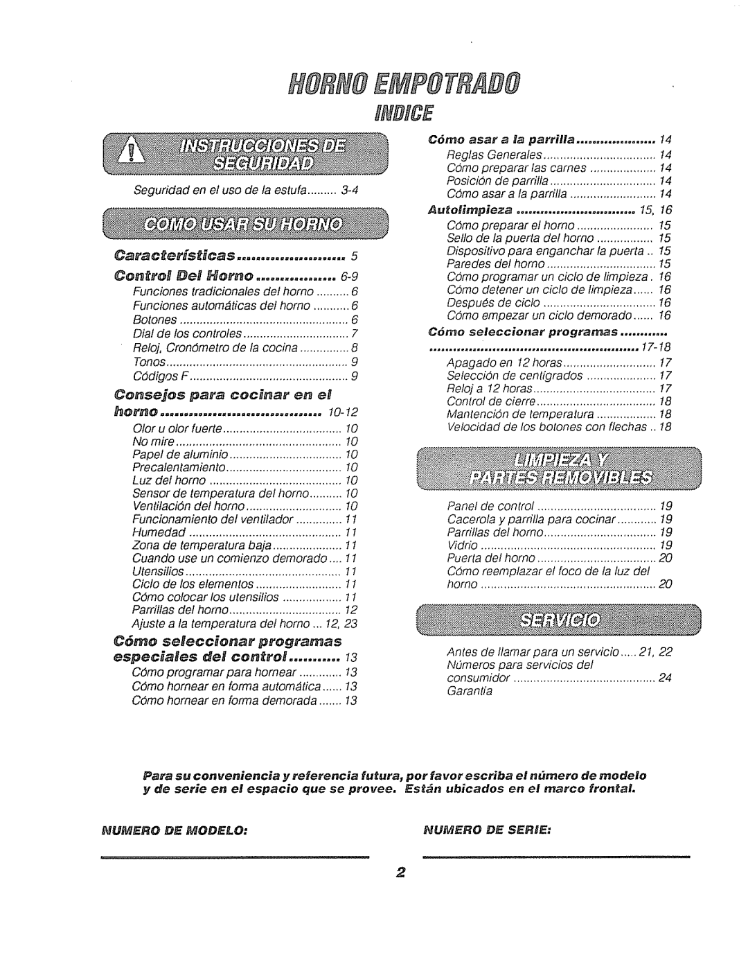 Sears 911.41369 manual C6rno seSeccionar programas, Del, Numero DE Modelo 