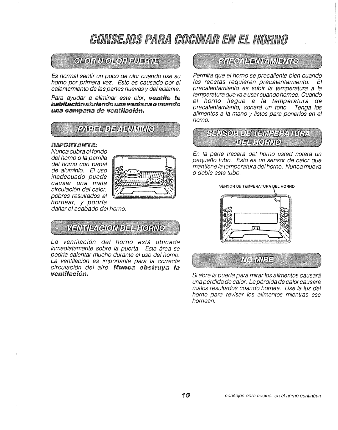 Sears 911.41369 manual Na capana de ventiBaci6n, Venilaci6ra 