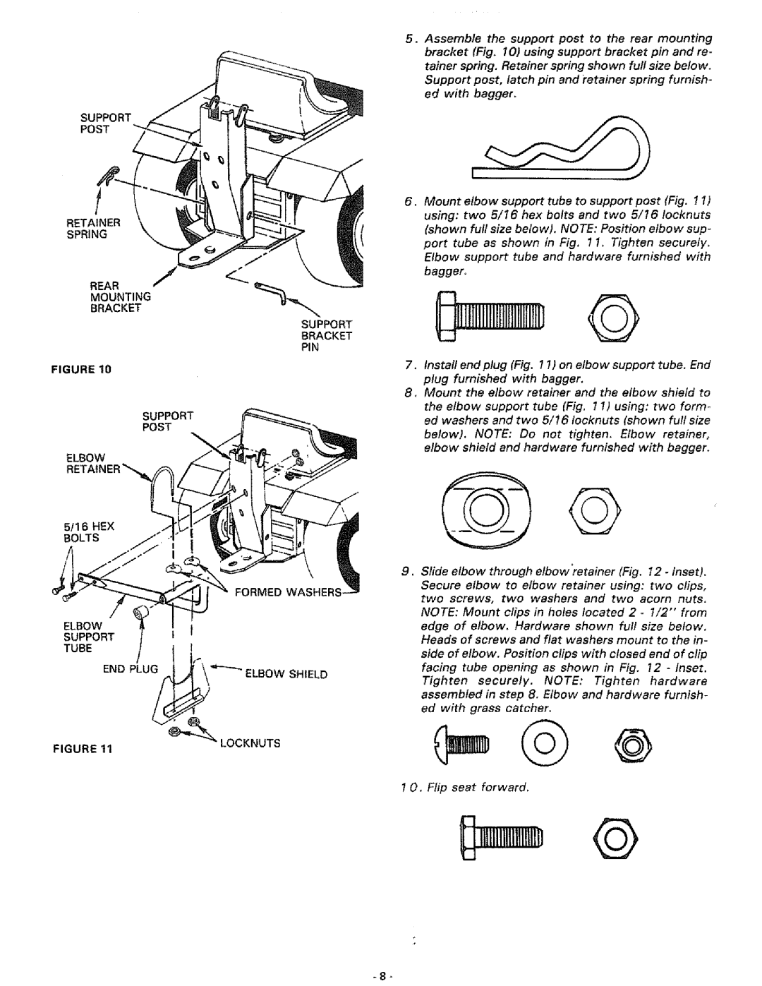 Sears 917.249391 manual Support Post, Retainer Spring 