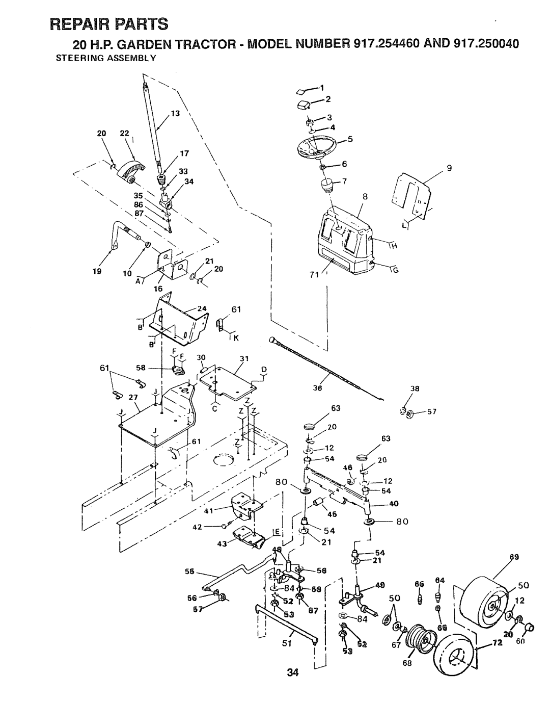 Sears 917.25004, 917.25446 owner manual 61D 