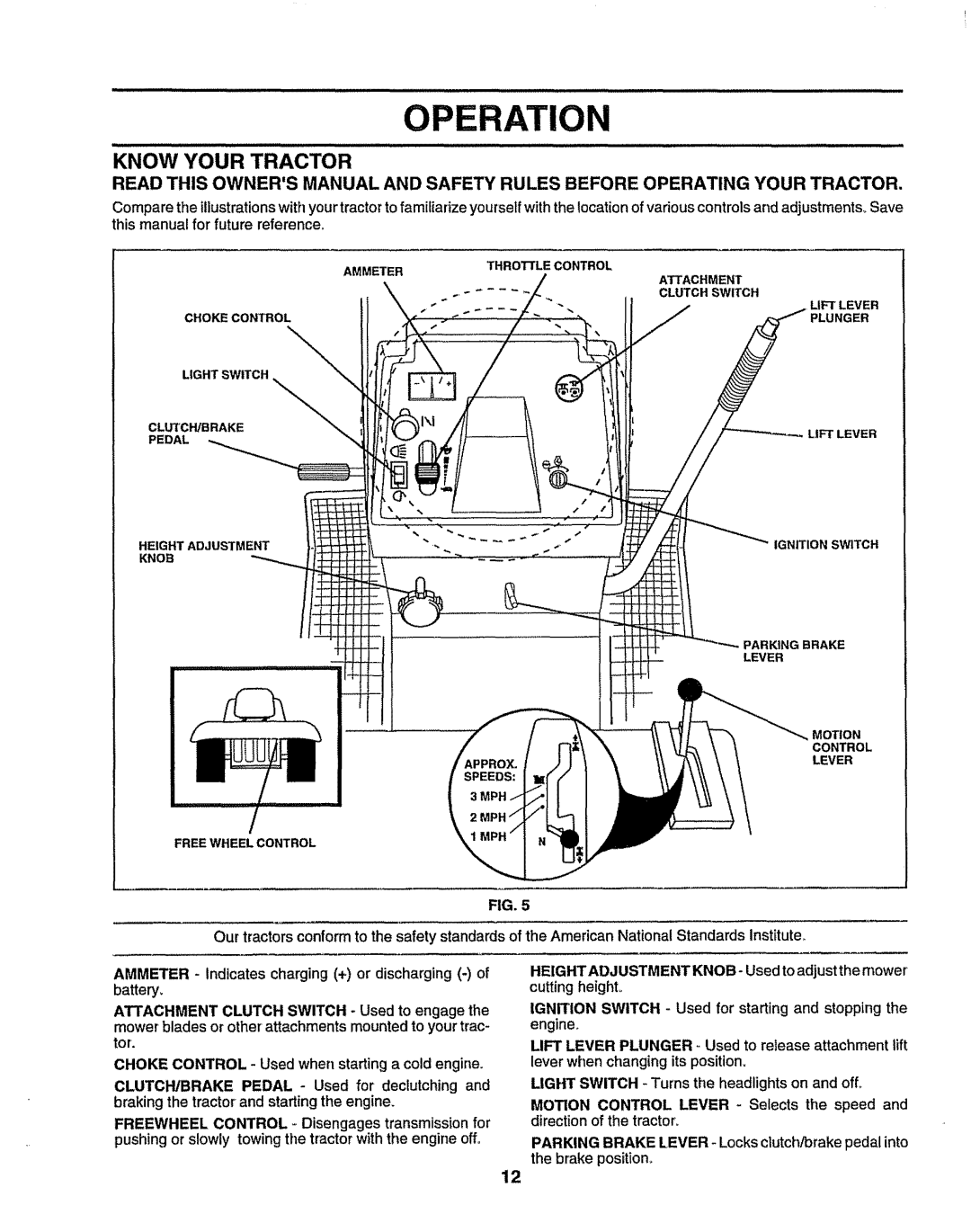 Sears 917.25049 owner manual Know Your Tractor 