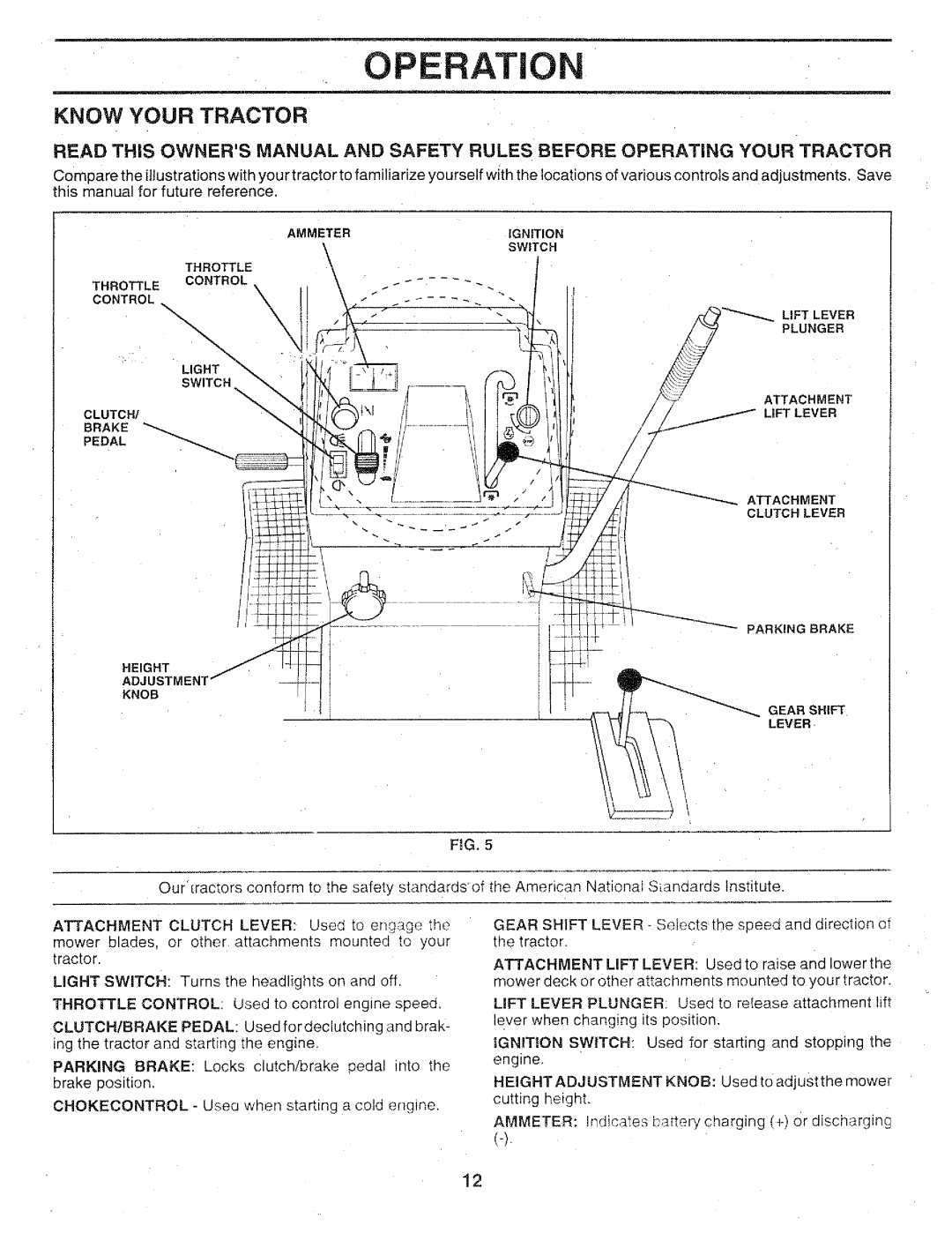 Sears 917.25147 owner manual Know Your Tractor 