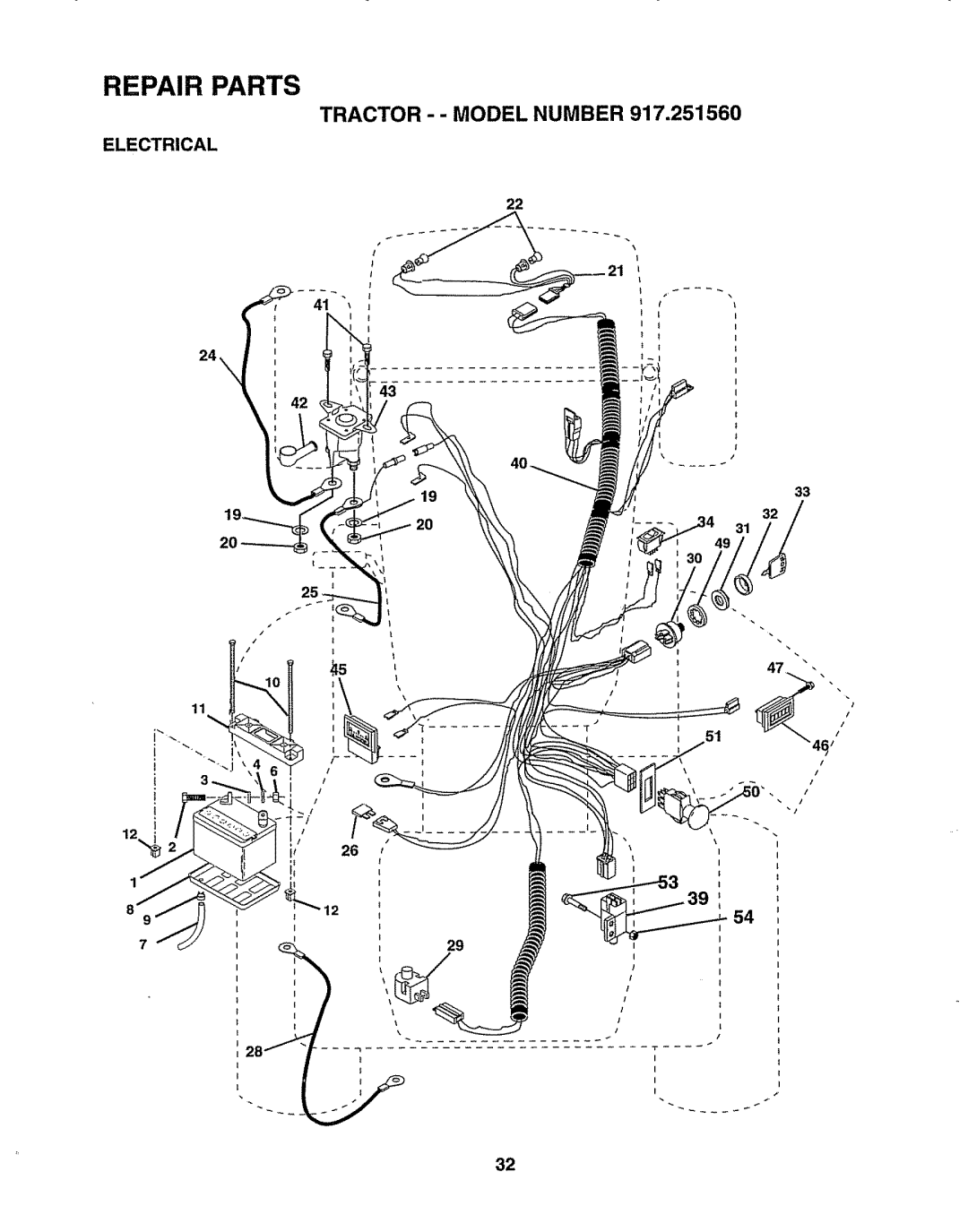 Sears 917.25156 owner manual Electrical 