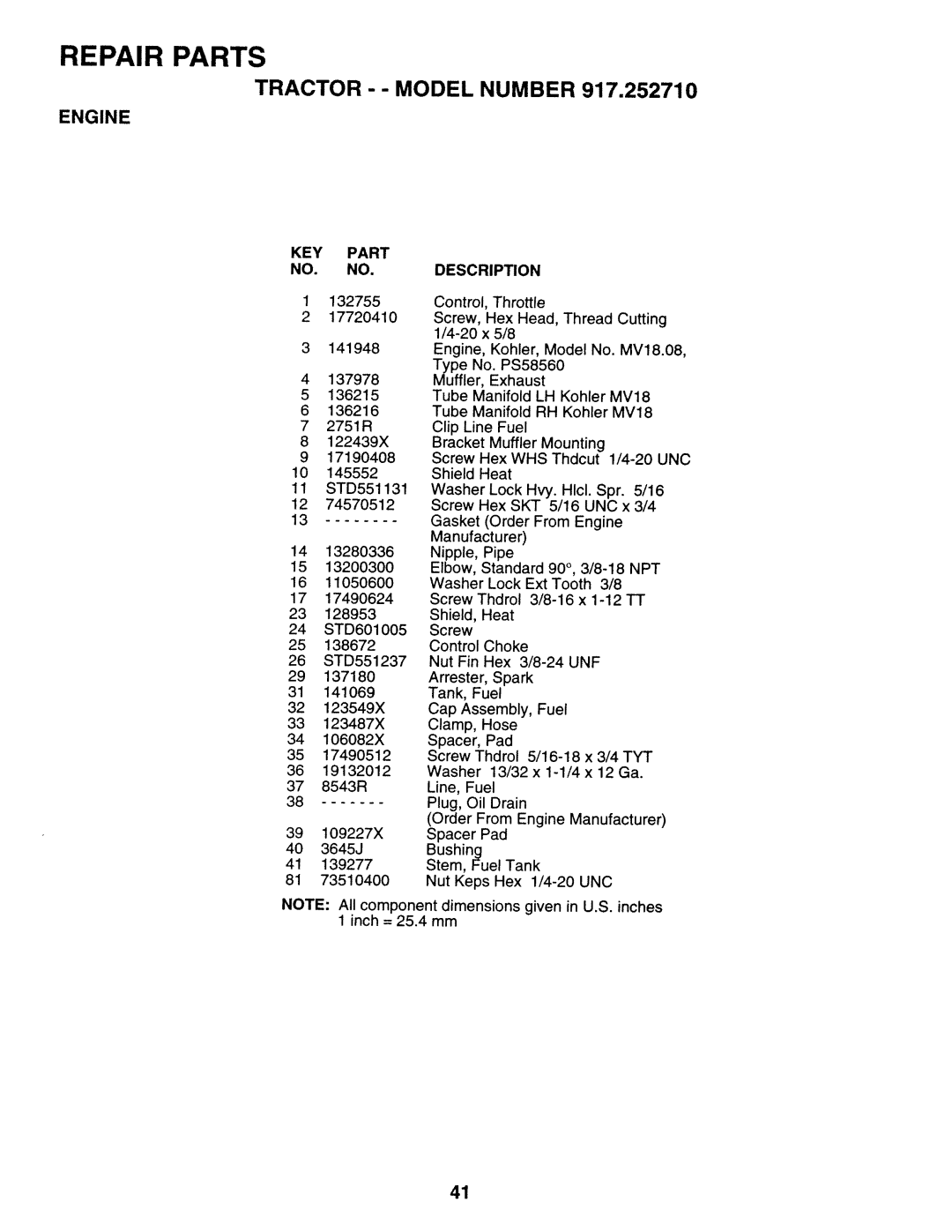 Sears 917.25271 owner manual 122439X 