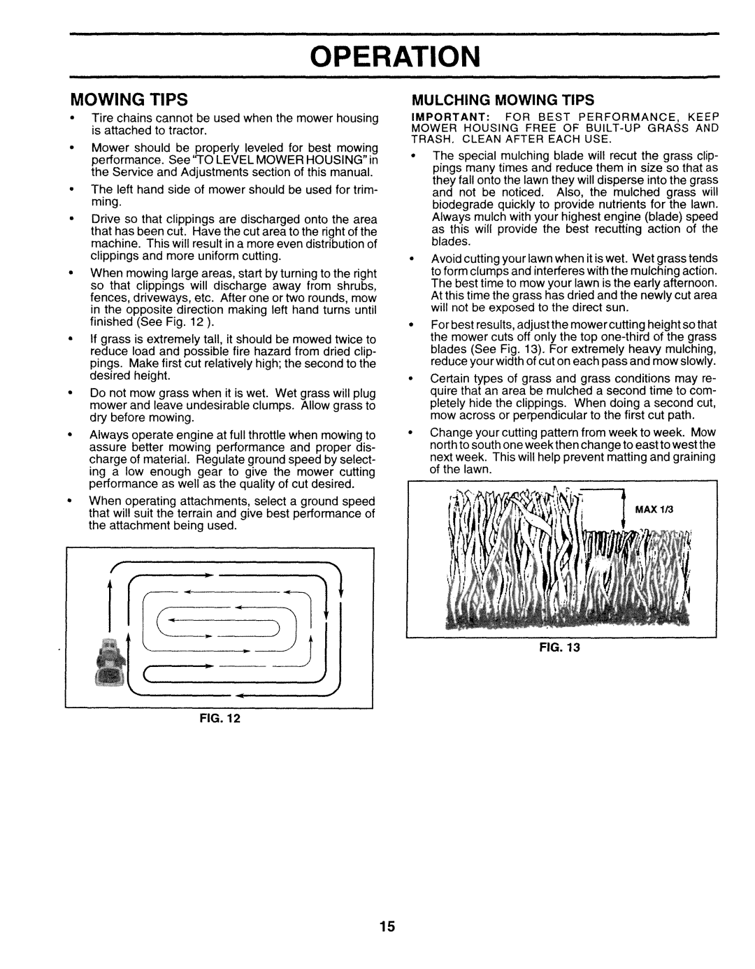 Sears 917.25271 owner manual Operation 