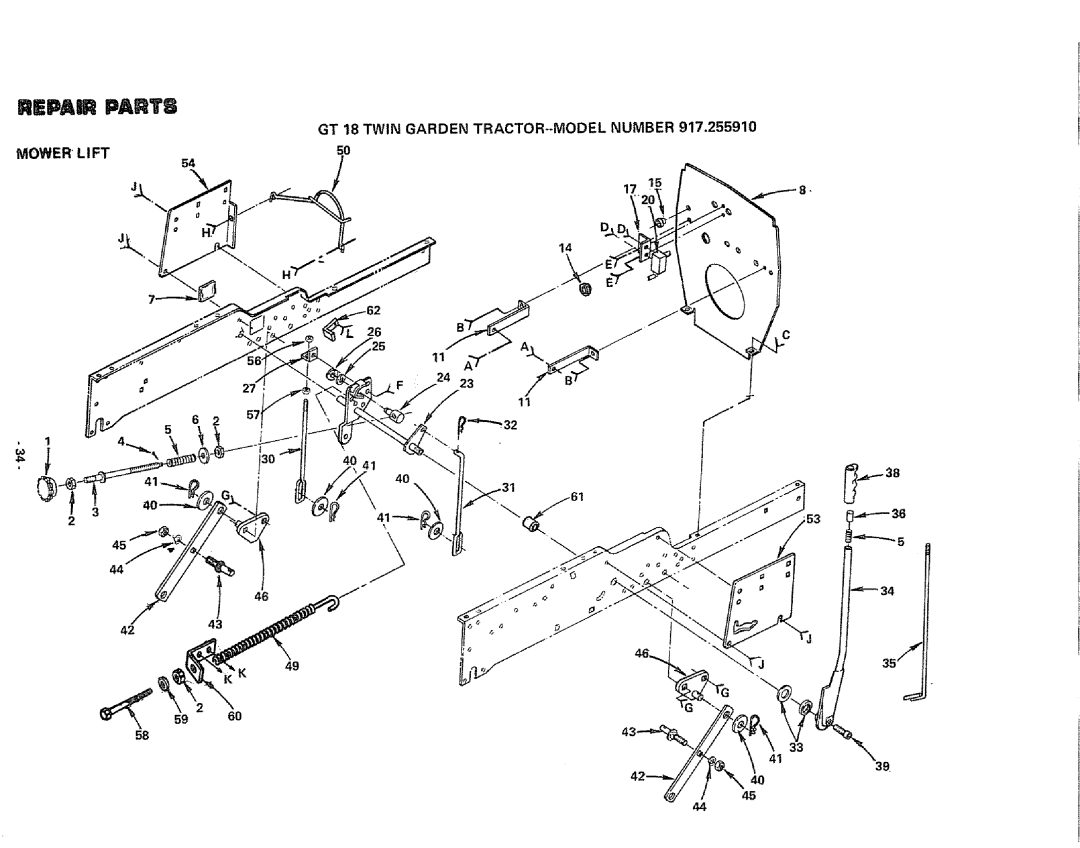 Sears 917.25591 manual Mower L ! FT 