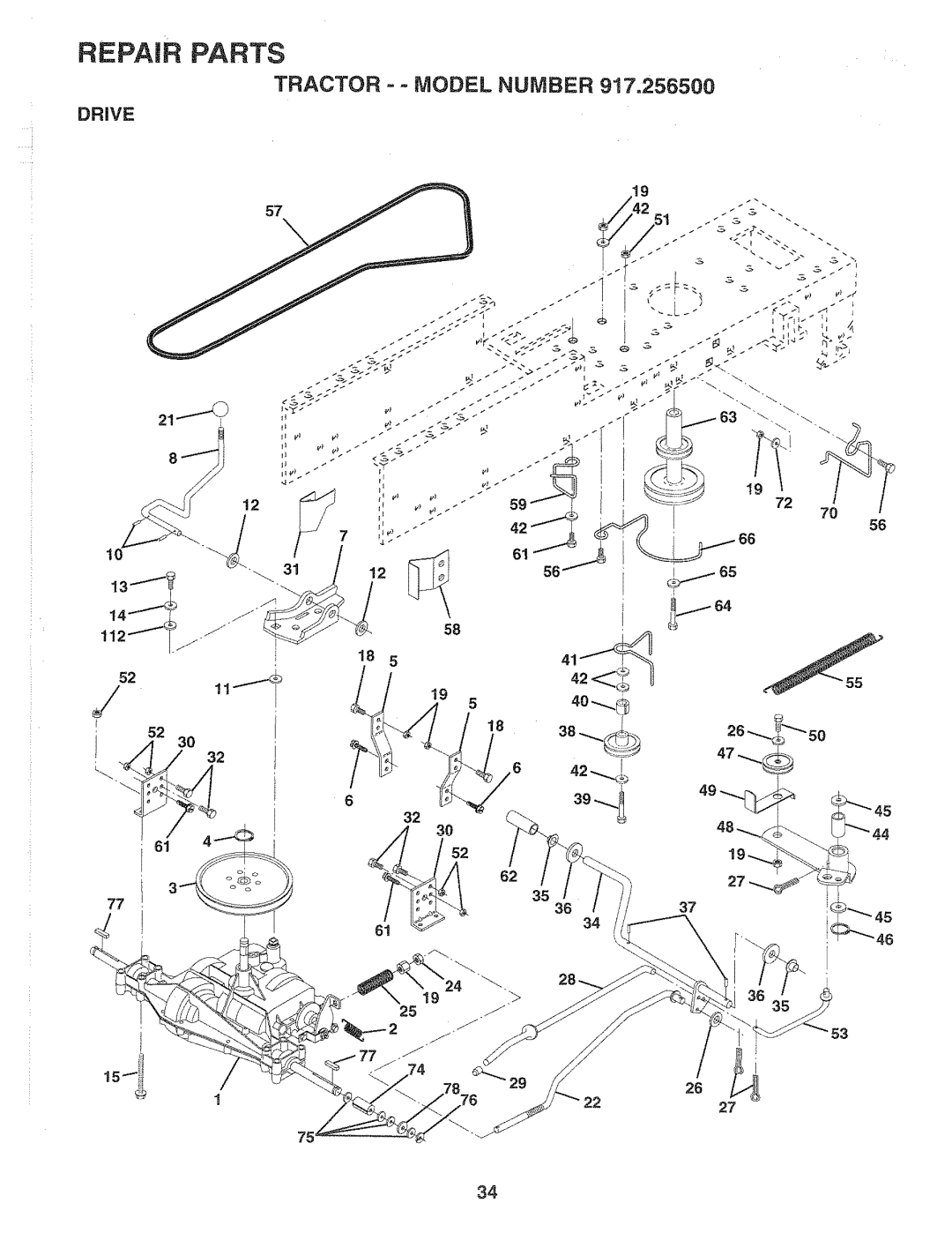 Sears 917.2565 manual MODELNUMBER9!7,256, 63 _ 