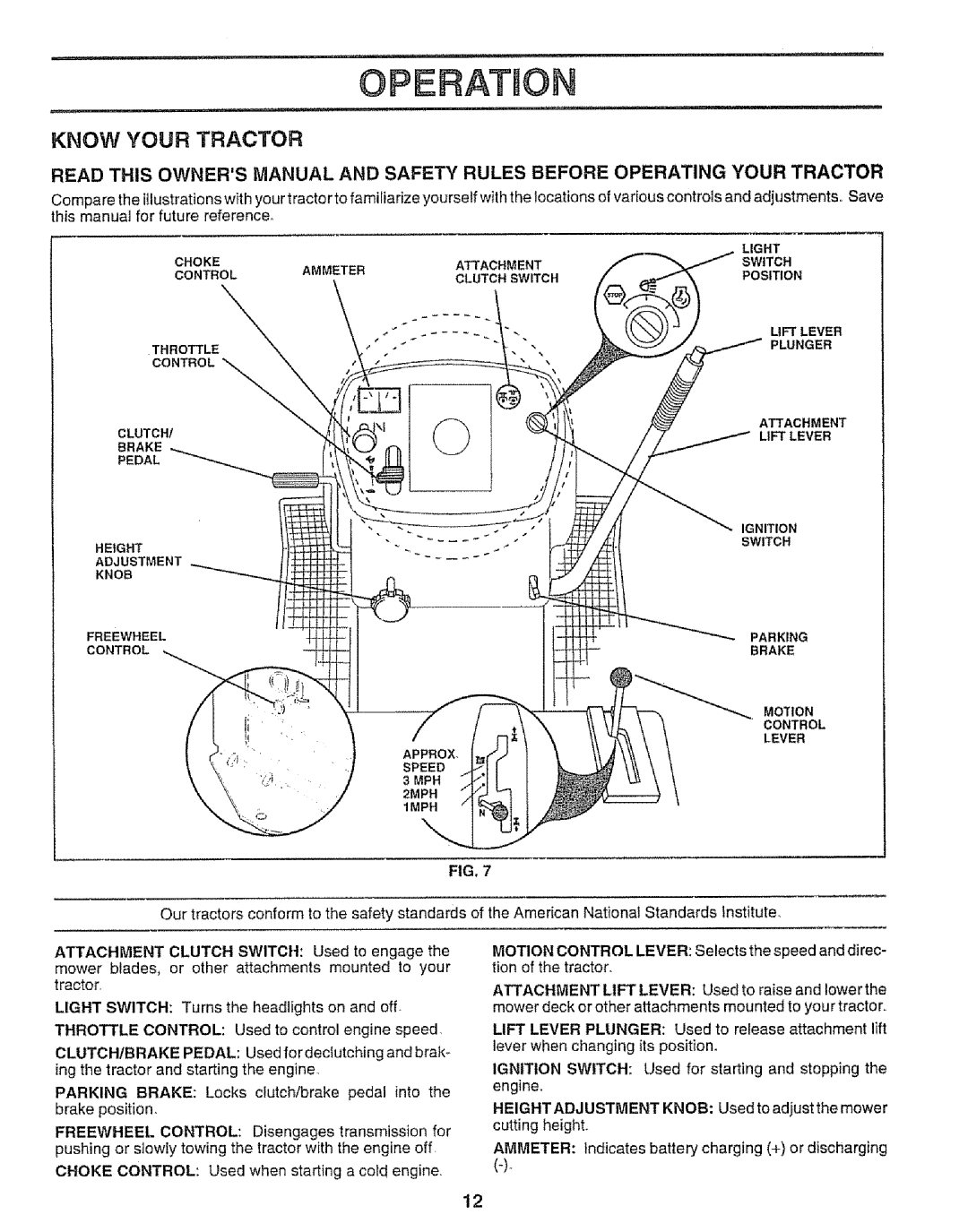 Sears 917.25667 owner manual Know Your Tractor 