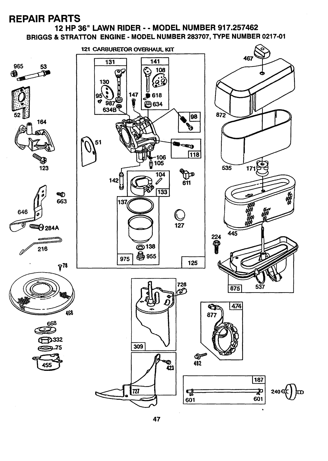 Sears 917.257462 manual 224 138 445, 66S, 42.1 