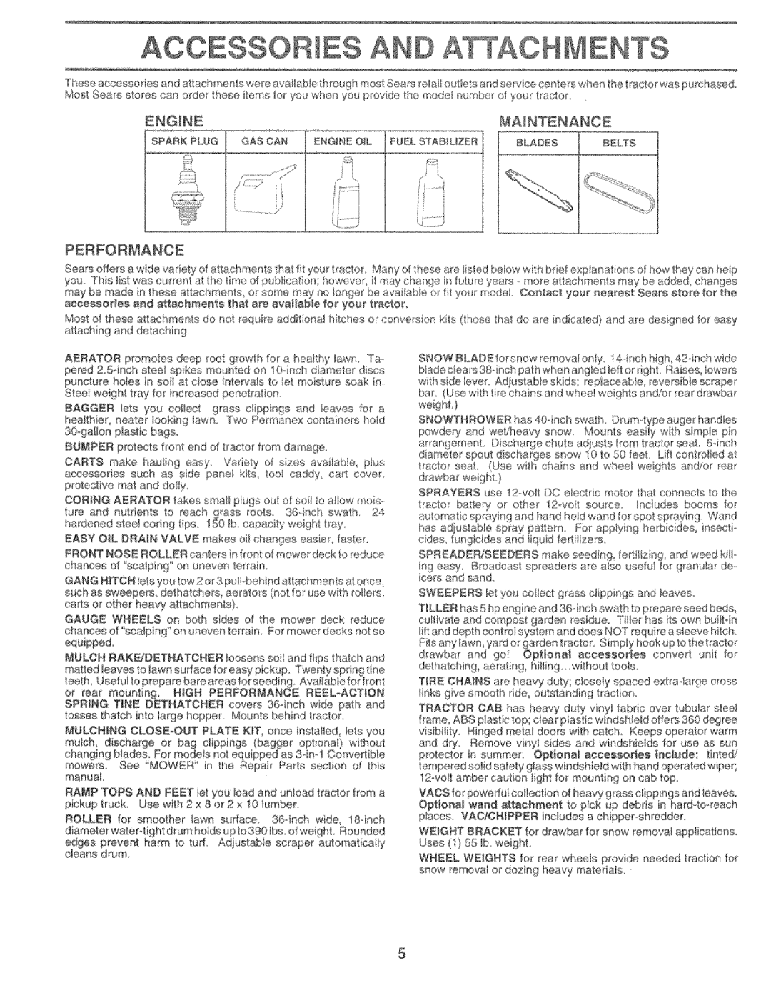 Sears 917.25759 manual Spark Plug GAS can 