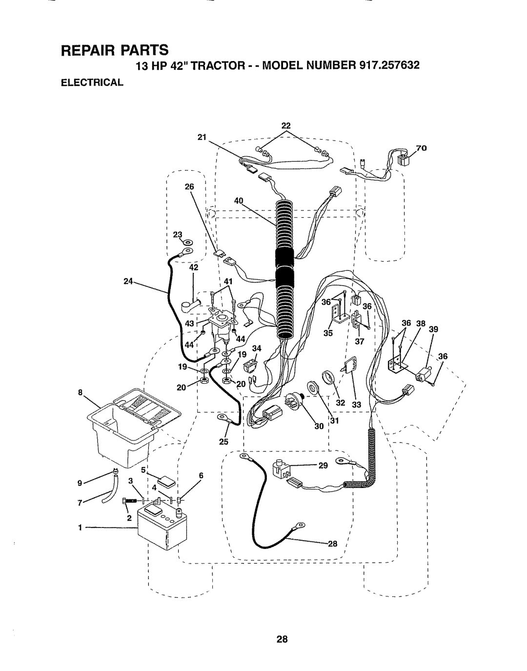 Sears 917.257632 owner manual Electrical 