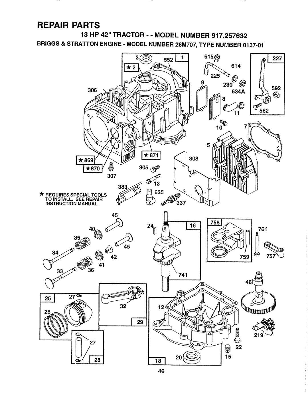 Sears 917.257632 owner manual 761, 306 562, 308 305, 337, 741 