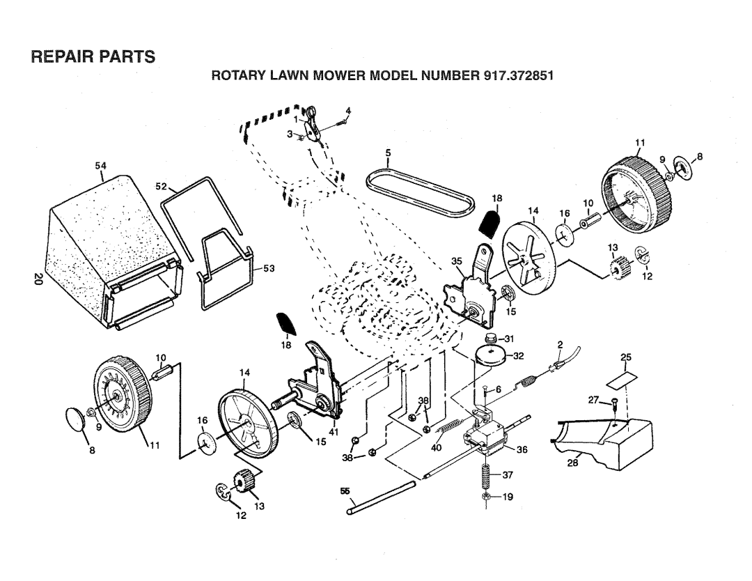 Sears 917.372851 owner manual Rotary Lawn Mower Model Number 917,372851 