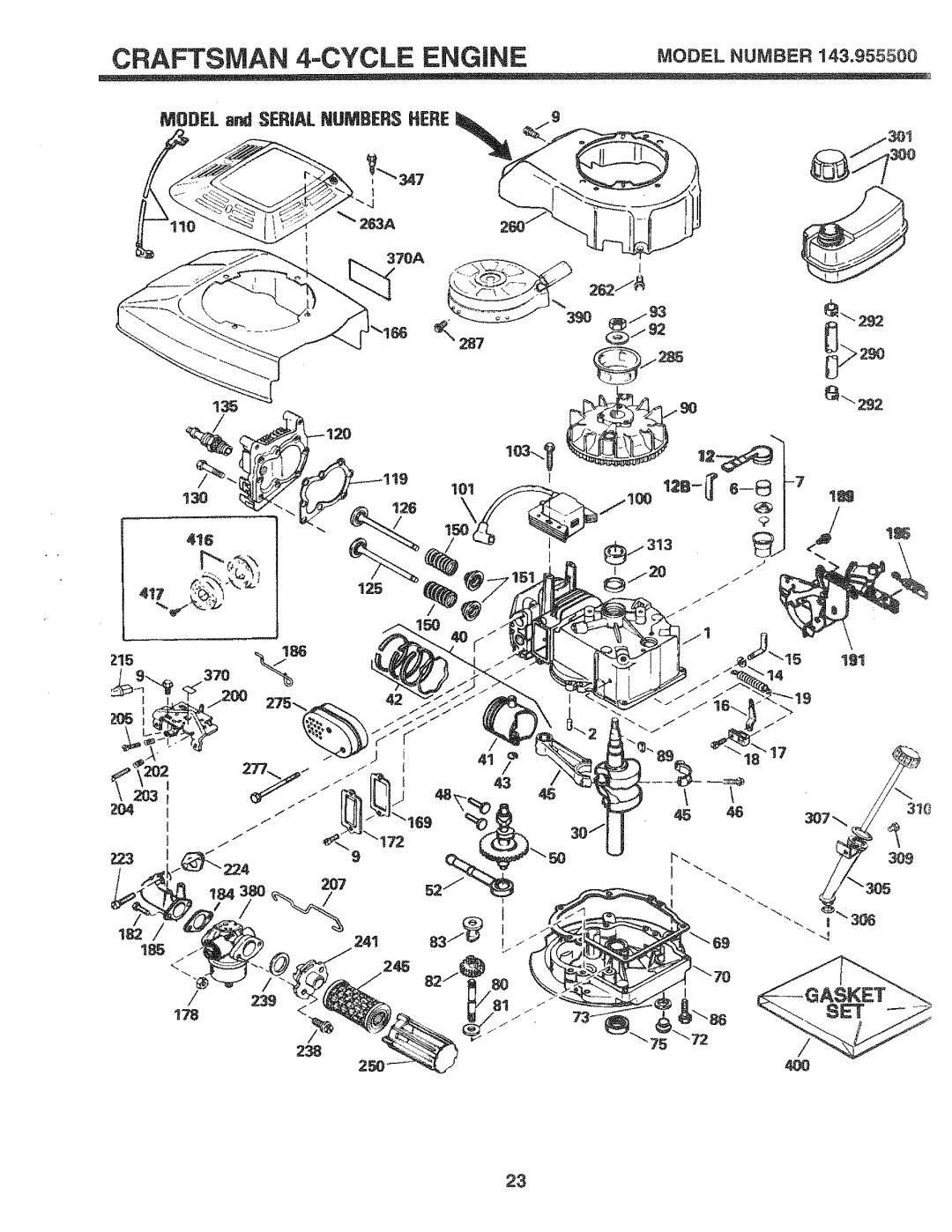 Sears 917.372851 owner manual Craftsman 4=CYCLE Engine 