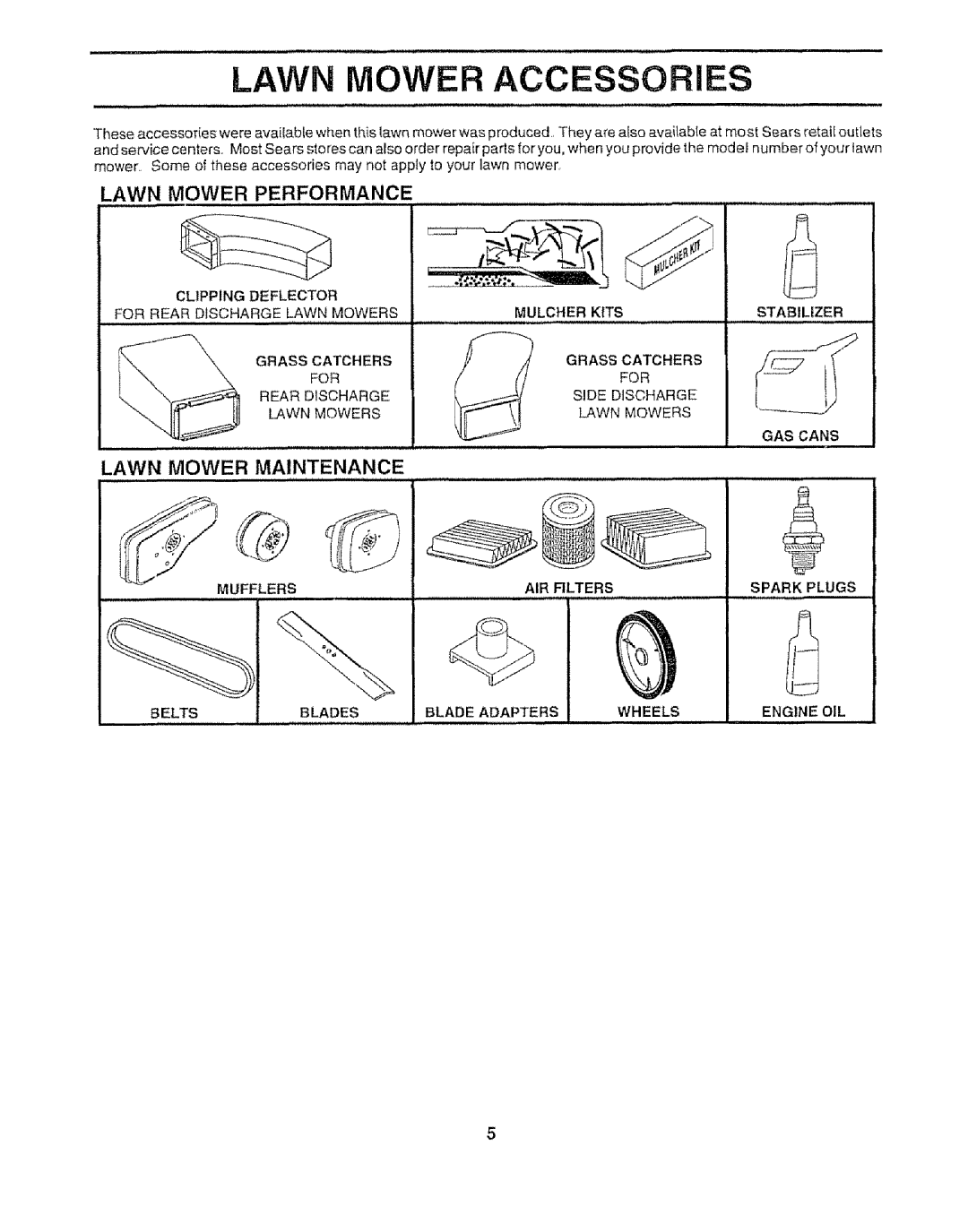 Sears 917.372852 manual Lawn Mower Performance 